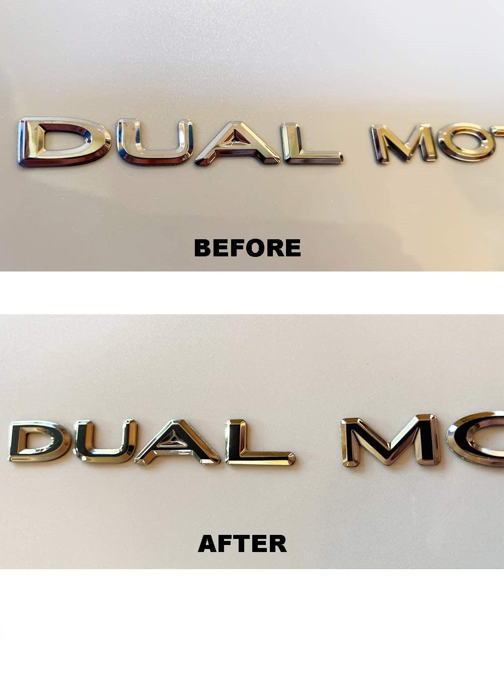 Tesla Model S, 3, X, Y, Black ABS Dual Motor Emblem Vinyl Decal Wrap Rear Trunk Emblem, Matte Black