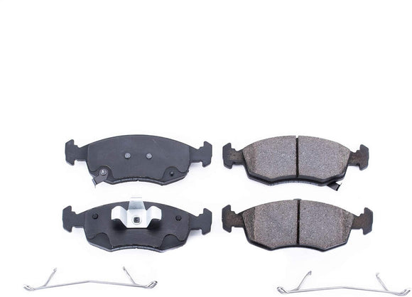 Fiat 500E Power Stop Z17 Front Ceramic Brake Pads with Hardware, 2013-2019