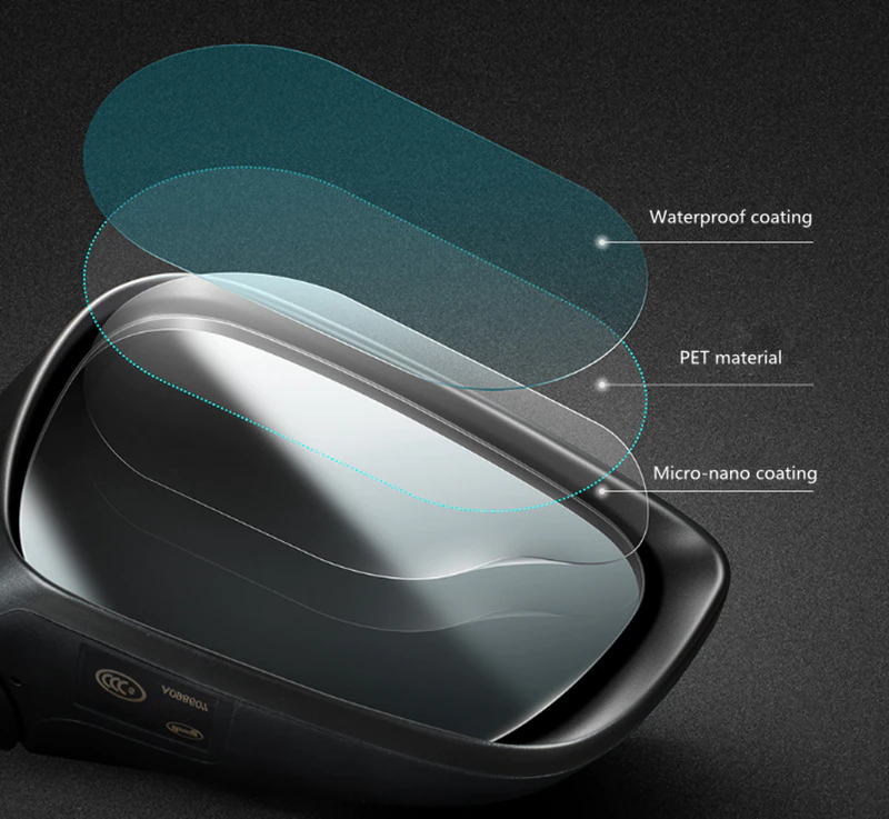 Fiat 500E Outside Mirror Anti-Fog Film Covers, 2013-2019