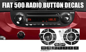 Fiat 500E Radio Indicator Worn Peeling Button Repair Decal Kit