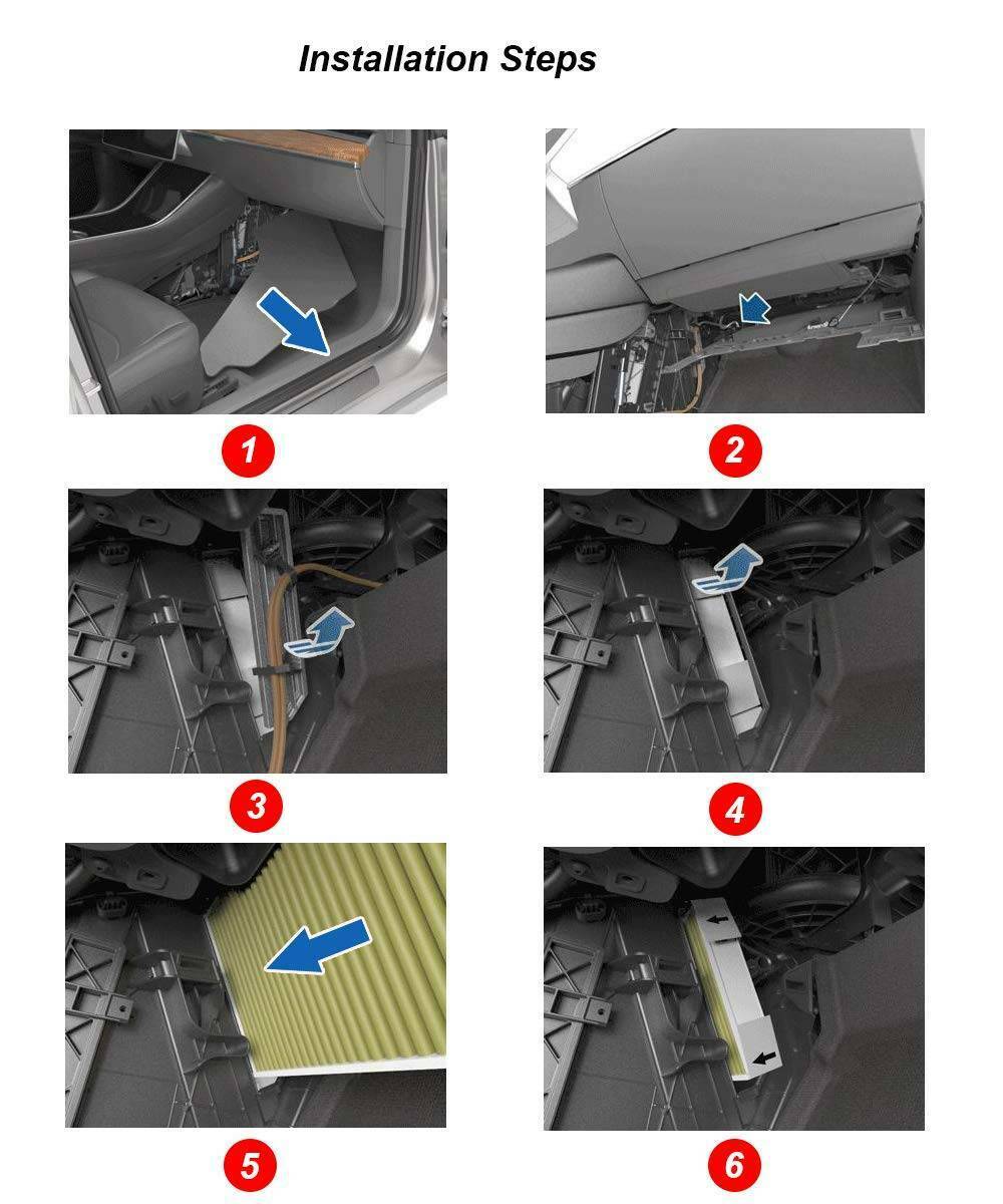 Tesla Model 3, Y Cabin Air Filters Replacement with Activated Carbon, 2017-2025