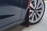 Tesla Model 3 Mud Flap Set, Rally Armor Blue Logo, 2017-2023
