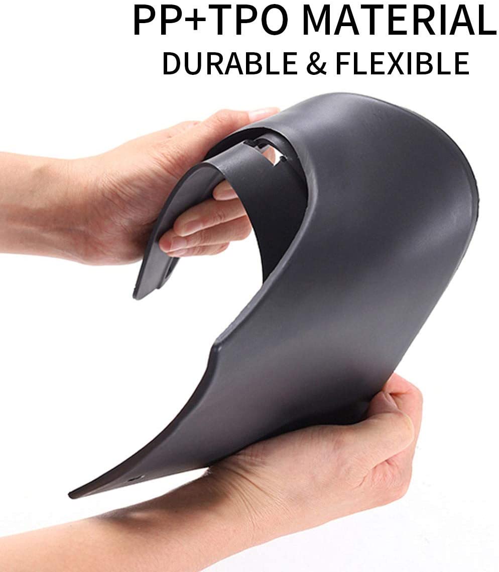 Tesla Model S Mud Flaps, No Drill, Premium Front & Rear Set, 4-Pc, Matte Black, 2012-2016