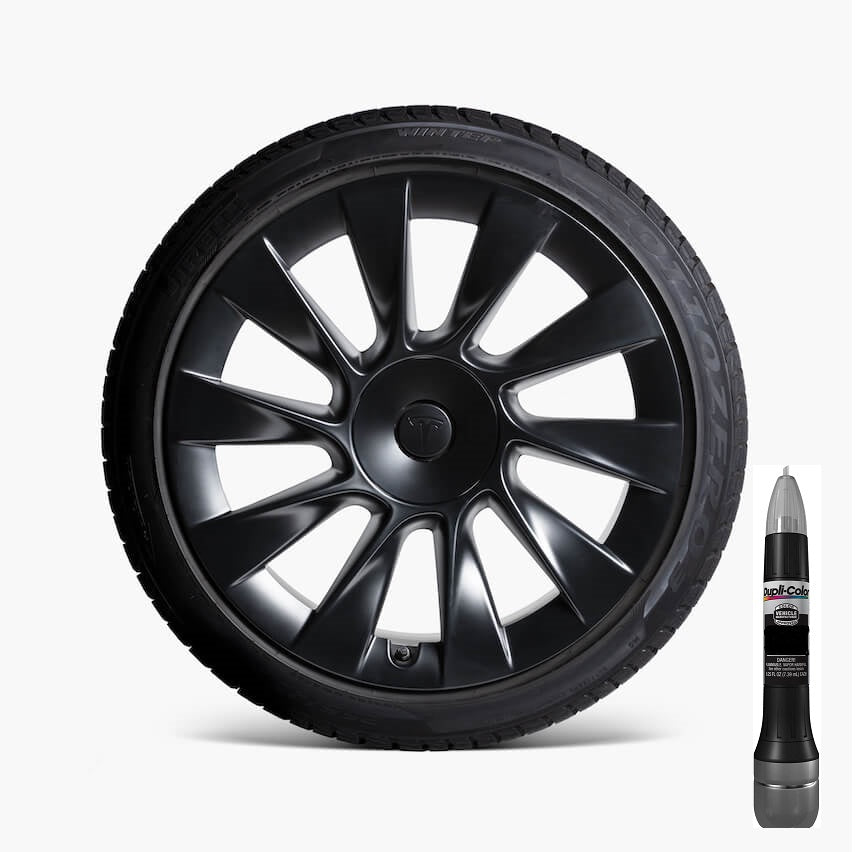 Tesla Model Y Induction Wheel Touch Up Paint, Flat Black