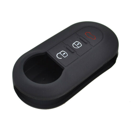 Copy of Fiat 500E Silicone Key Fob Case Cover, Black