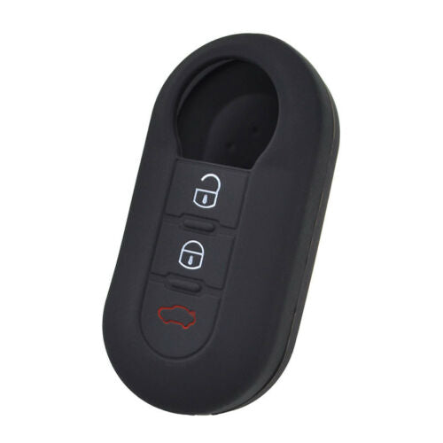Copy of Fiat 500E Silicone Key Fob Case Cover, Black