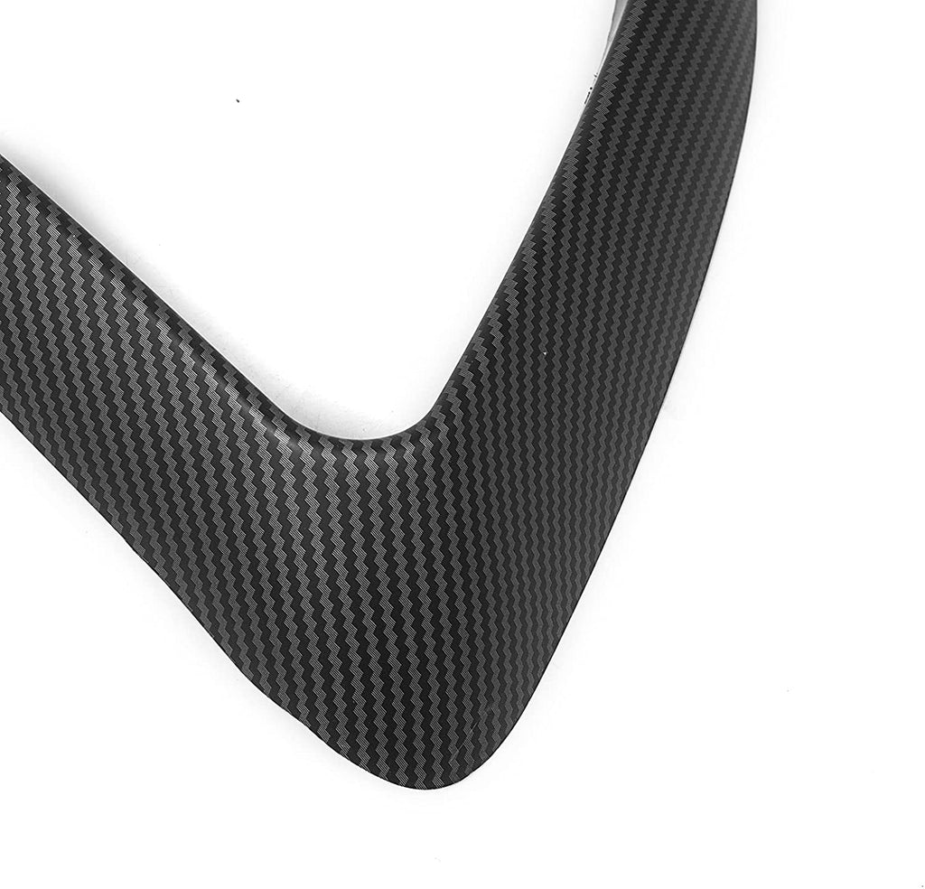 Tesla Model Y Front Fog Light Trim Spoiler Light Cover Eyebrow Covers, Matte Carbon Fiber, 2020-2022