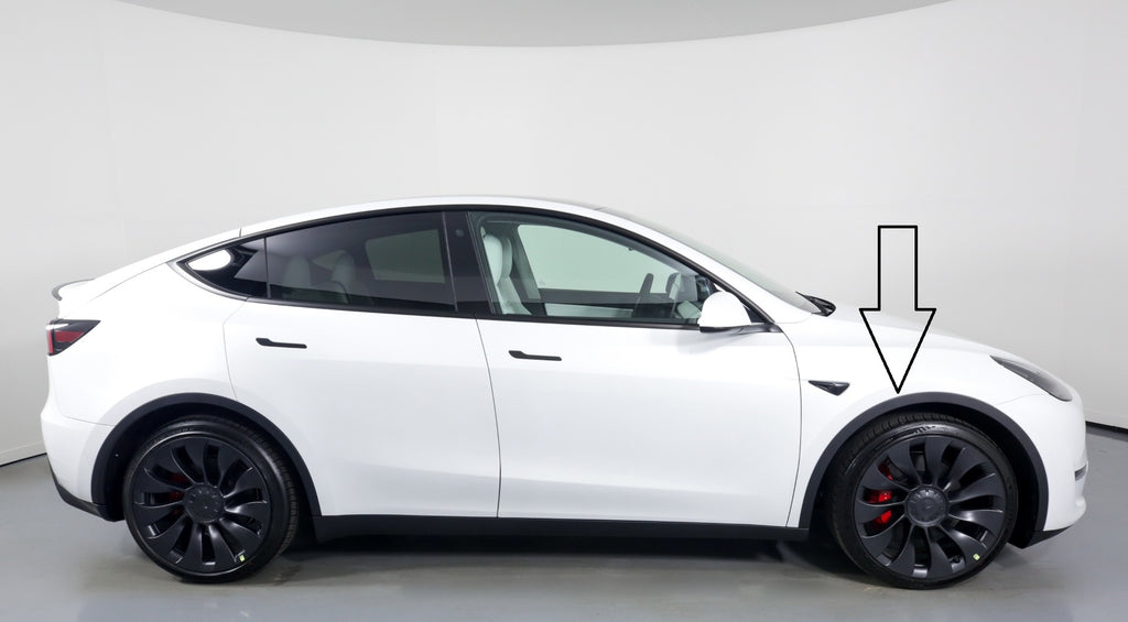 Tesla Model Y Front Fender Garnish Molding Trim, Right Front, New, 2020-2024