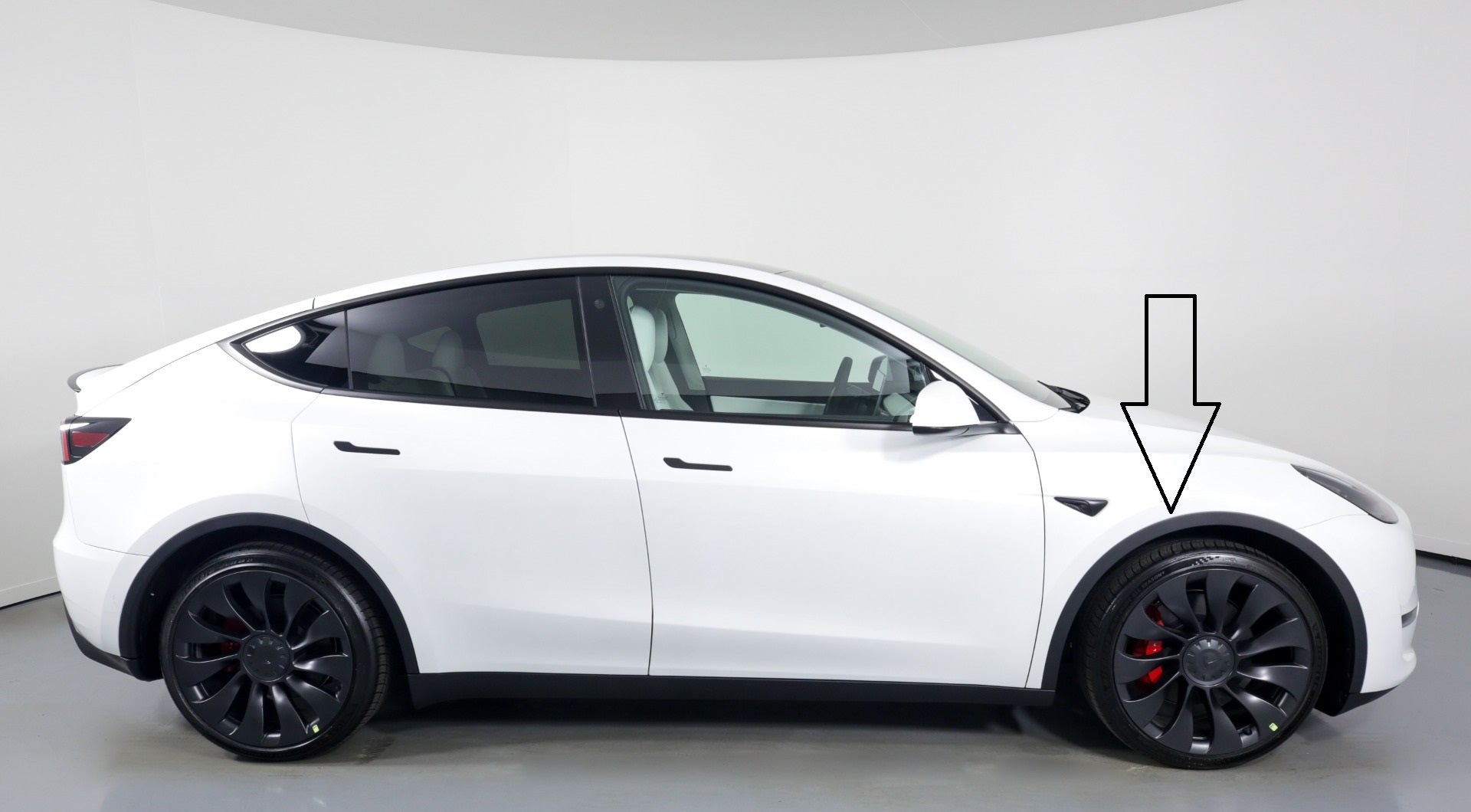 Tesla Model Y Front Fender Garnish Molding Trim, Right Front, New, 2020-2024