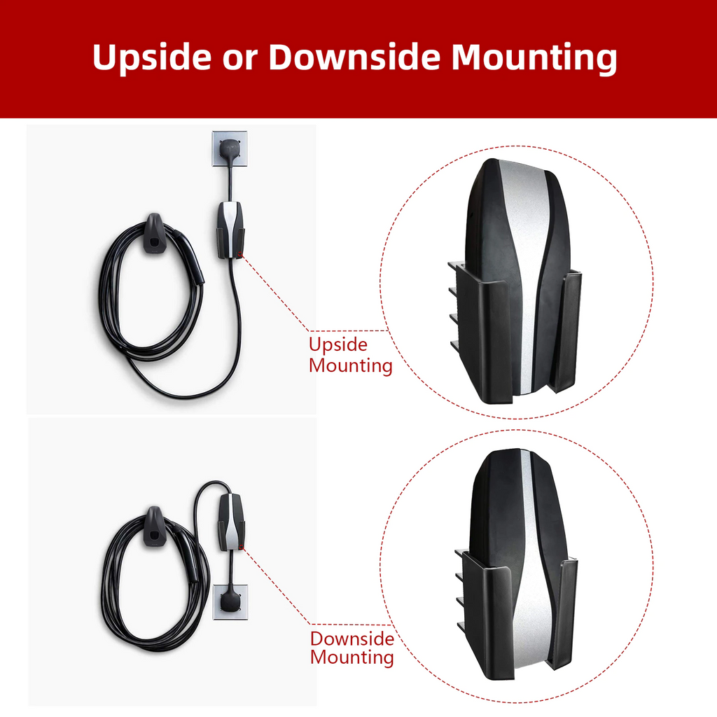 Tesla Model S, 3, X, Y GEN 1, GEN 2, Charging Control Box, Cable Adapter Organizer Wall Mount Holder