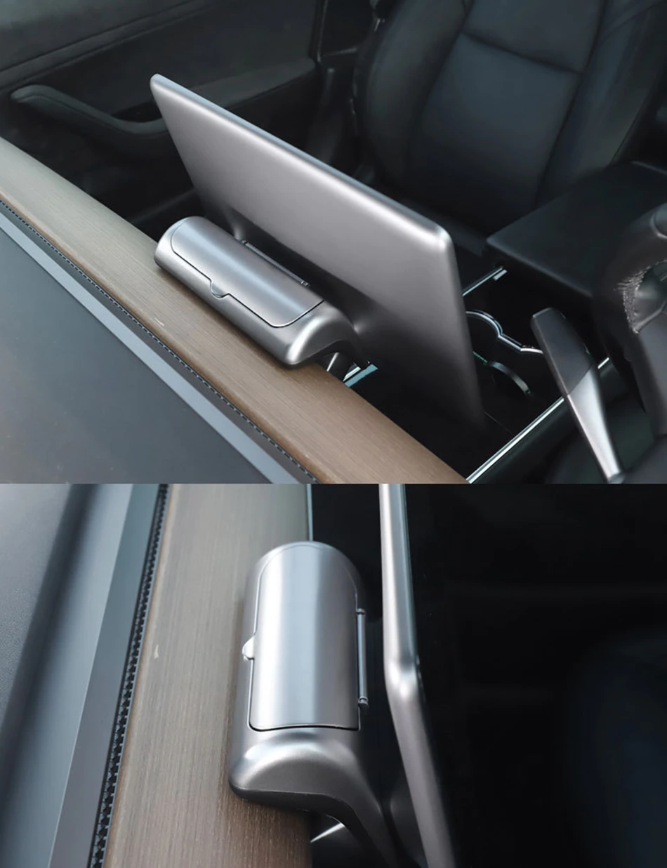 Tesla Model 3, Y Sunglasses Holder, Eyeglass Cases Storage Box, Silver