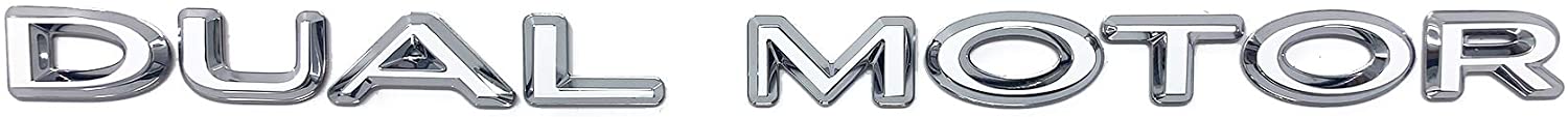 Tesla Model S, 3, X, Y Dual Motor Emblem Vinyl Decal Overlay Wrap Rear Trunk Emblem, Many Colors