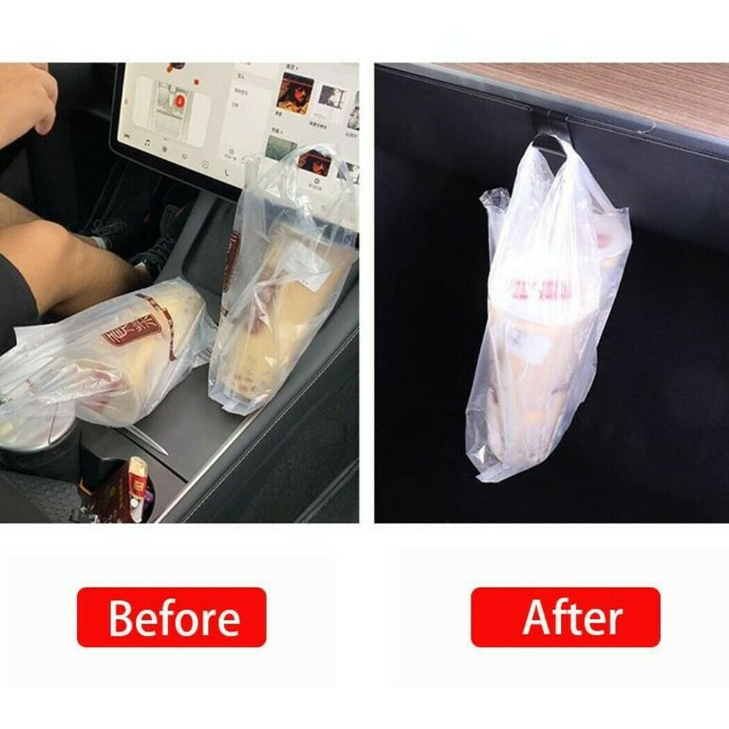 Tesla Model 3, Y ABS Co-Pilot Glove Box Storage Hooks, Multi-Purpose Storage Hangers, 2PCS