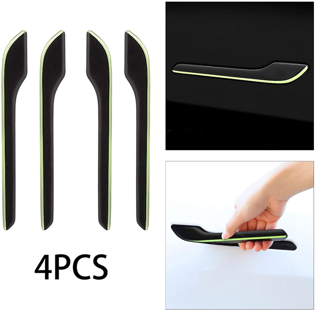 Tesla Model 3, Y Door Handle Wraps, Night Luminous Glow in the Dark, 4-Piece Set, 2017-2022