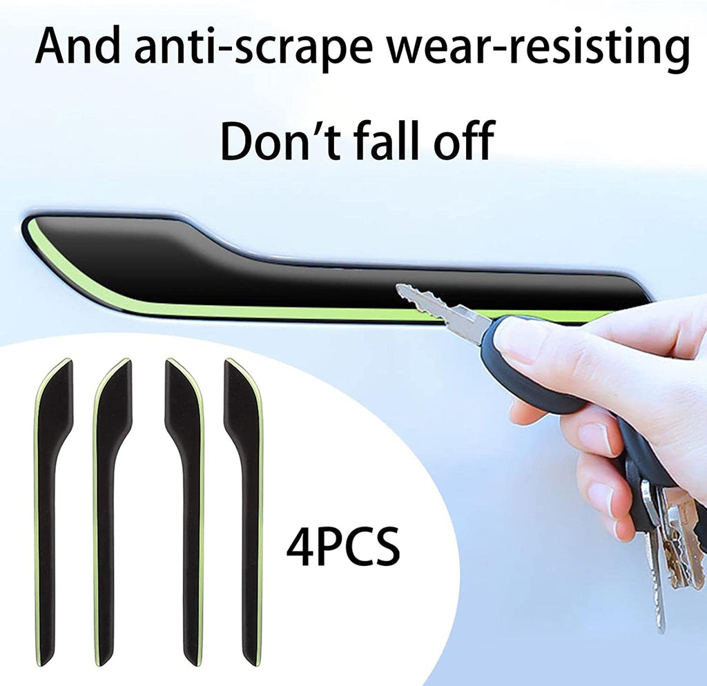 Tesla Model 3, Y Door Handle Wraps, Night Luminous Glow in the Dark, 4-Piece Set, 2017-2024