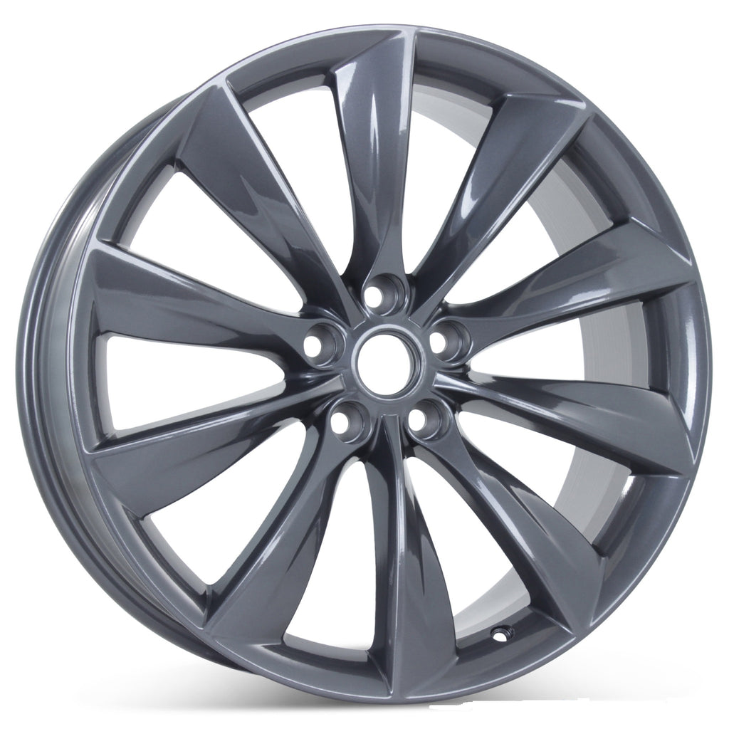 Tesla Model S Turbine Rear Wheel 21X9 Gray, 2012-2017