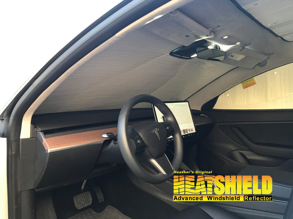 Tesla Model 3 Sun Shade, Heatshield Custom-Fit Gold Series, 2017-2023