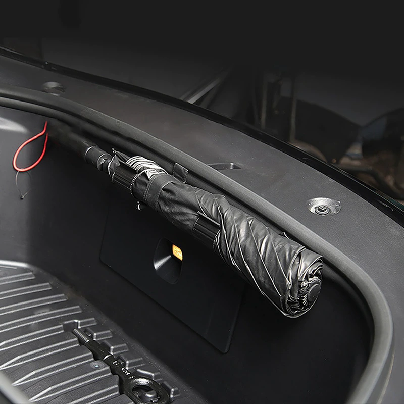 Tesla Model Y Front Frunk / Trunk Umbrella, Bag, Holder Hanger Hooks, 2020-2021