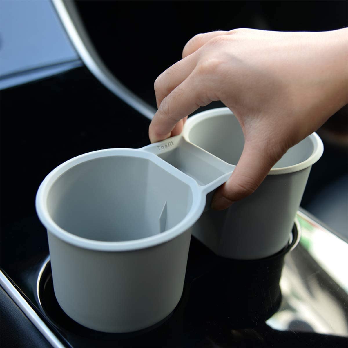 Tesla Model 3, Y Center Console Cup Holder Insert, Silicone
