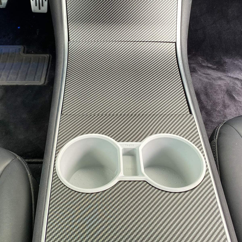 Tesla Model 3, Y Center Console Cup Holder Insert, Silicone