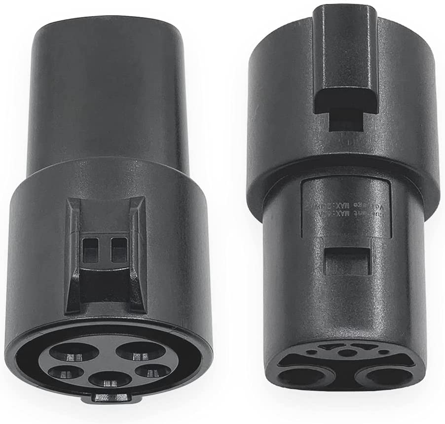 Tesla Model S, 3, X, Y, Cybertruck J1772 to Tesla Charger Adapter 800Amp 240V Type-1,2, Black