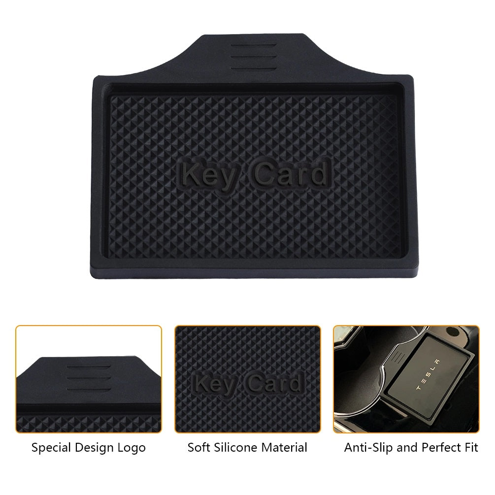 Tesla Model 3, Y, Center Console Key Card Holder, Silicone