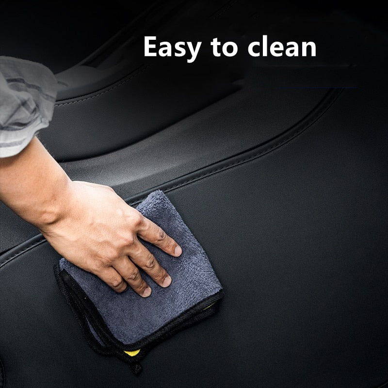 Tesla Model Y Side Console Kick Pad Protectors, PU Leather, 2020-2022

