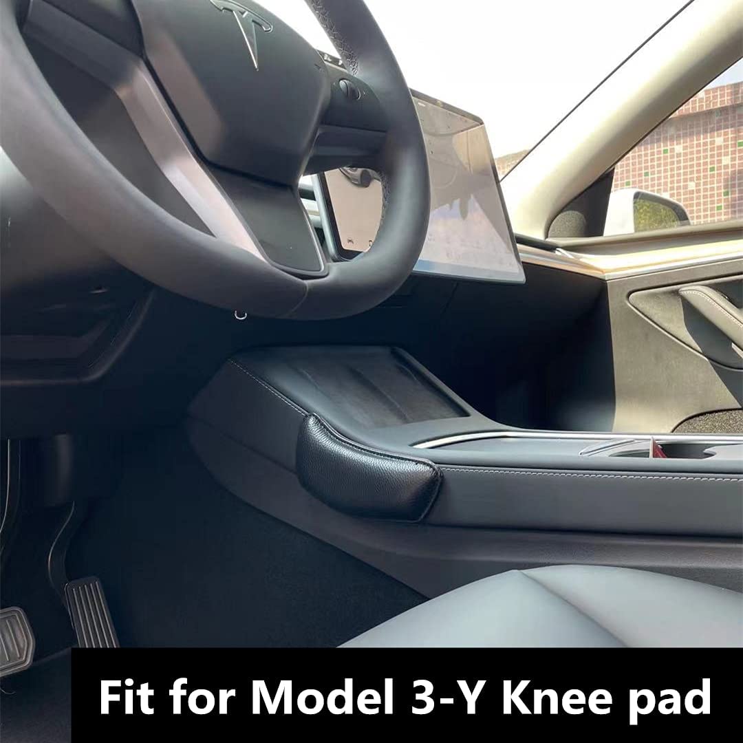 Tesla Model 3, Y Knee Pad Cushion, Driver's Side Center Console, Black