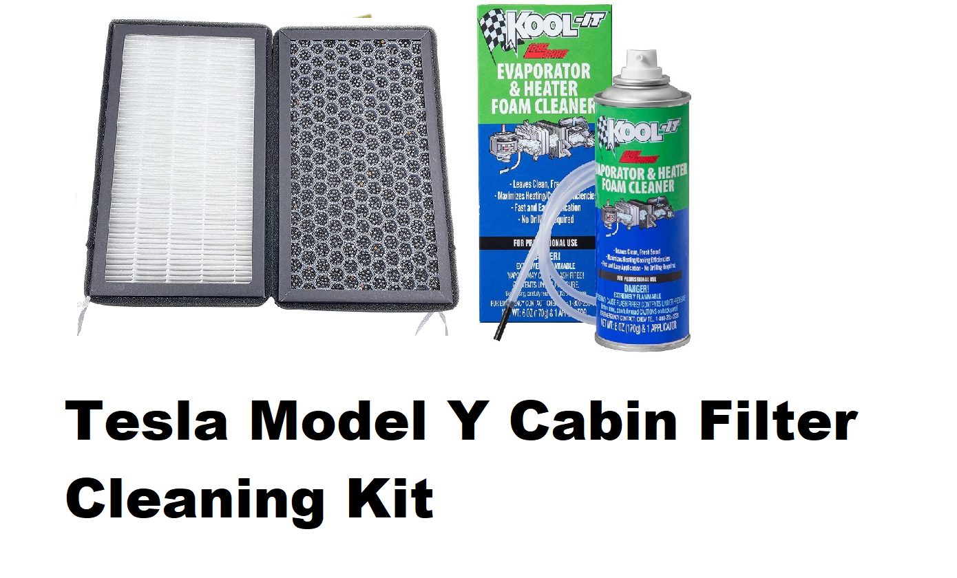 Tesla Model Y HEPA Interior Vent & Cabin Filter Cleaning Kit, W/ HEPA Filters, 2020-2025