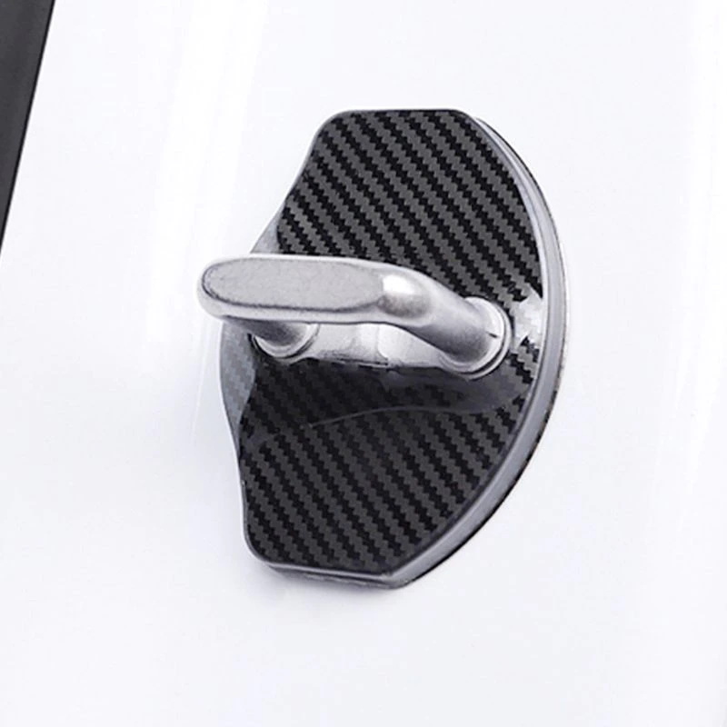 Tesla Model 3, Y, X Door Latch Covers, Carbon Fiber, 4pc Set