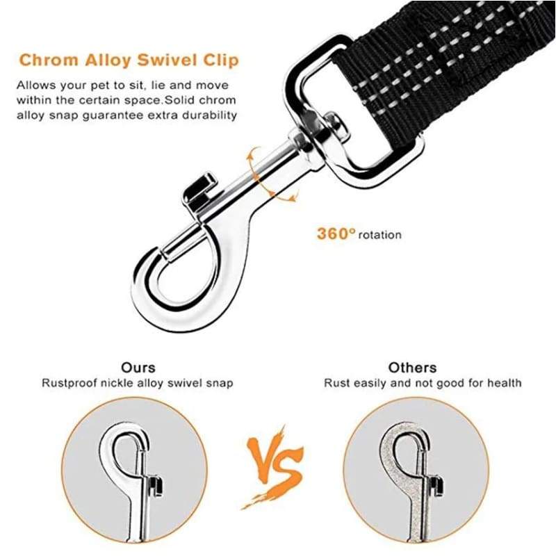 Chevy Volt Stretch Seat Belt Strap Dog Car Leash, Black, 2011-2019