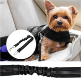 Smart Car Fortwo, Forfour Stretch Seatbelt Strap Dog Car Leash, Black