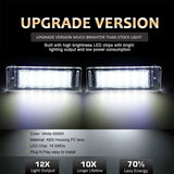 Chevy Bolt EV LED License Plate Light Lamp Assembly, 18-SMD 6000K White w/ Error-Free Load Resistors, Pack of 2, 2017-2021