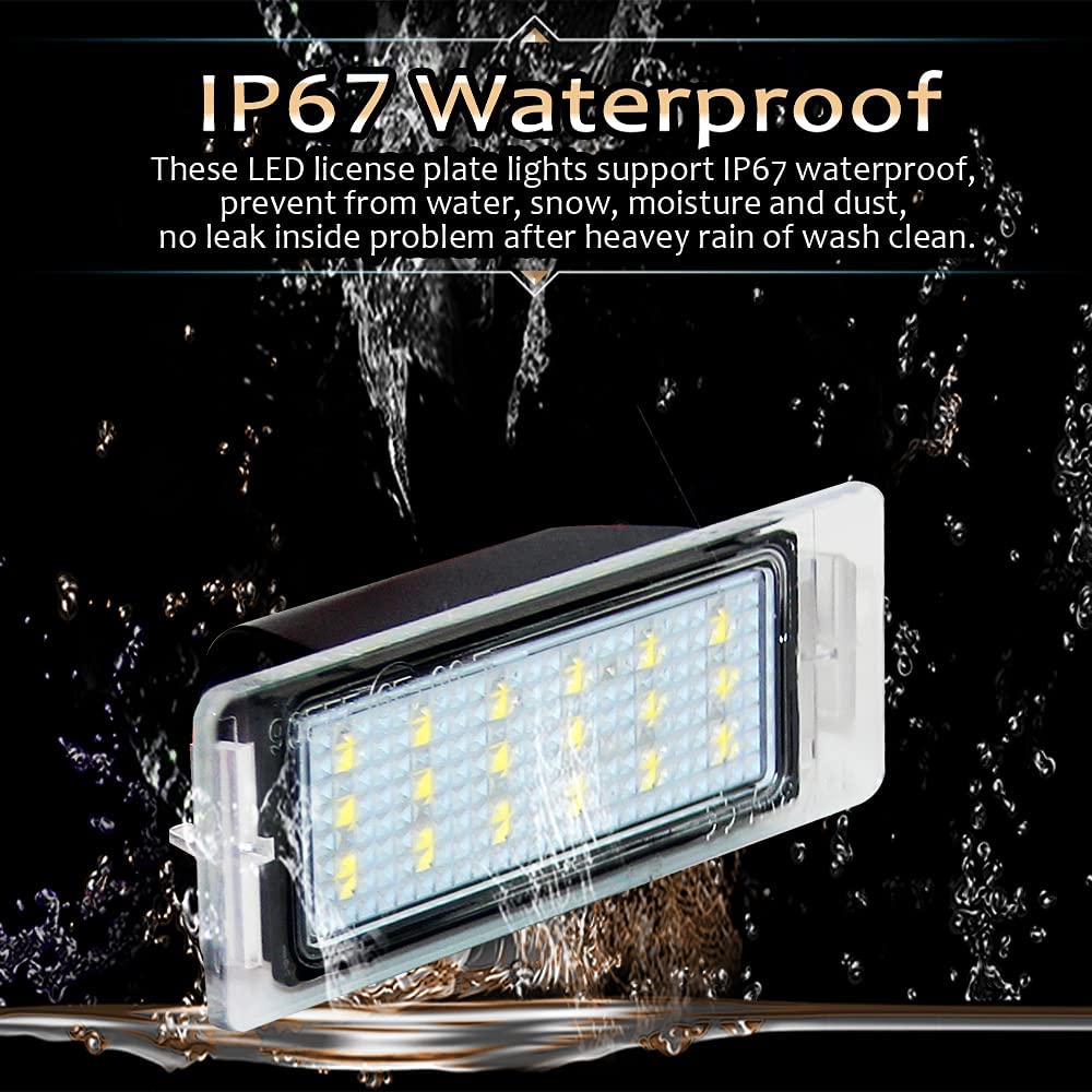 Chevy Bolt EV LED License Plate Light Lamp Assembly, Pack of 2, 2017-2023