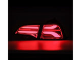 Tesla Model 3 Alpharex Led Pro Series Led Taillights, Sequential Turn Signal, Red, 2017-2023