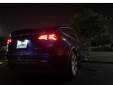 Tesla Model 3 Alpharex LED Pro Series LED Taillights, Sequential Turn Signal, Jet Black, 2017-2023