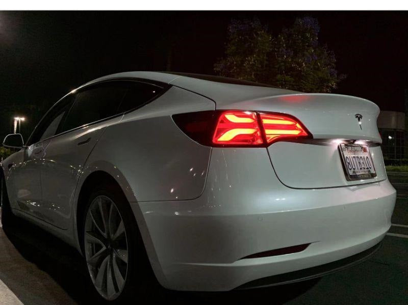 Tesla Model 3 Alpharex LED Pro Series LED Taillights, Sequential Turn Signal, Jet Black, 2017-2022