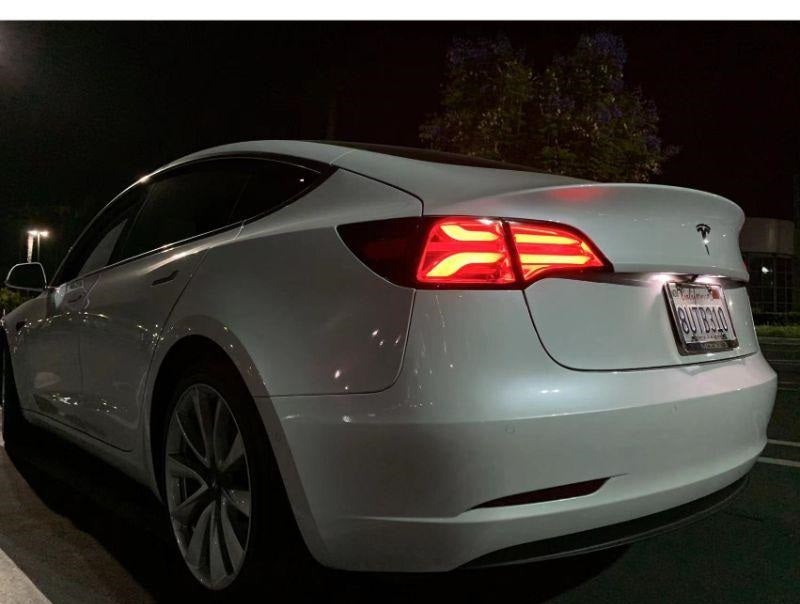 Tesla Model Y Alpharex Led Pro Series Led Taillights, Sequential Turn Signal, Red, 2020-2024