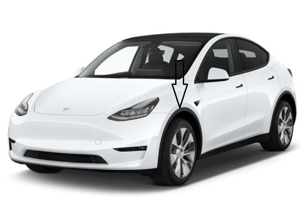 Tesla Model Y Front Fender Garnish Molding Trim, Left Front, New, 2020-2022