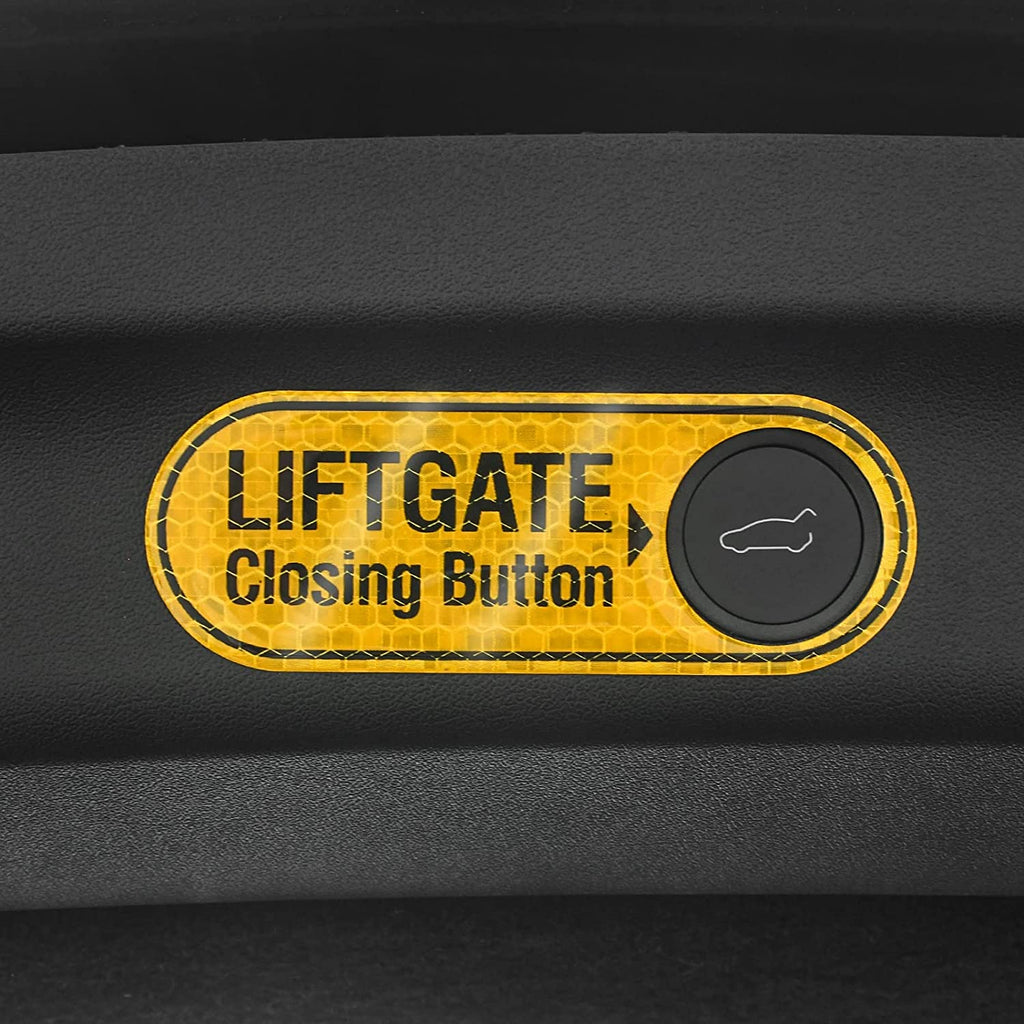 Tesla Model S, 3, X, Y Tailgate Trunk Warning, Reminder Sticker, ABS Reflector