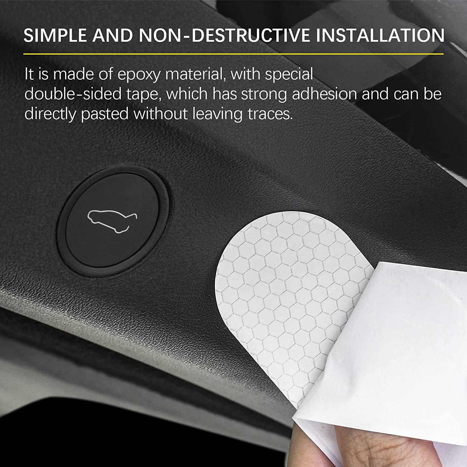 Tesla Model S, 3, X, Y Tailgate Trunk Warning, Reminder Sticker, ABS Reflector