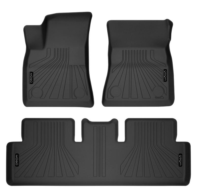 Tesla Model 3 Husky Floor Liners, Black, MOGO Front & 2nd Seat Floor Liners, 2017-2019