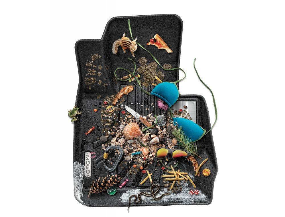 Tesla Model 3 Husky Floor Liners, Black, MOGO Front & 2nd Seat Floor Liners, 2017-2019