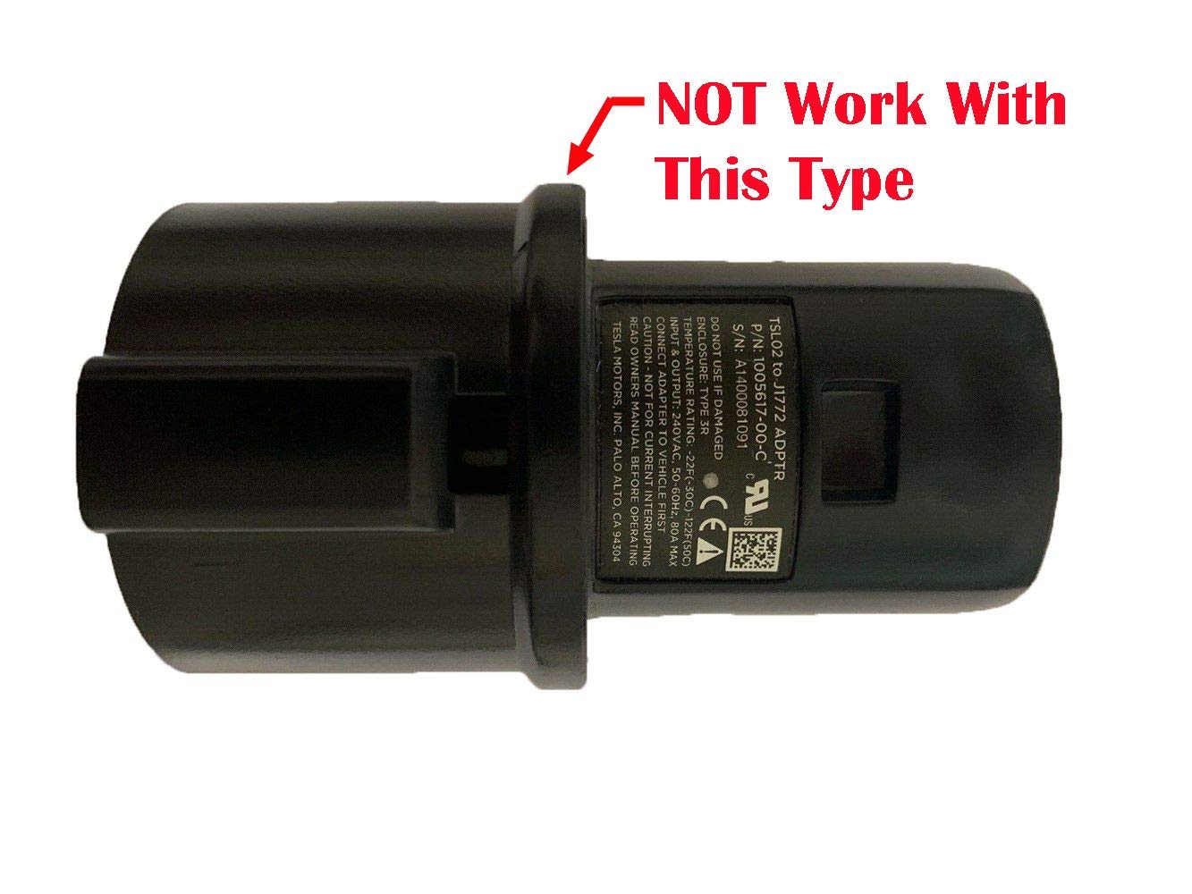 Tesla Model 3, Y J1772 Charging Lock Adapter, Black or Red