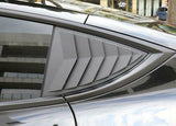 Tesla Model Y Rear Side Quater Window Louver, Matte Carbon Fiber, 2020-2022