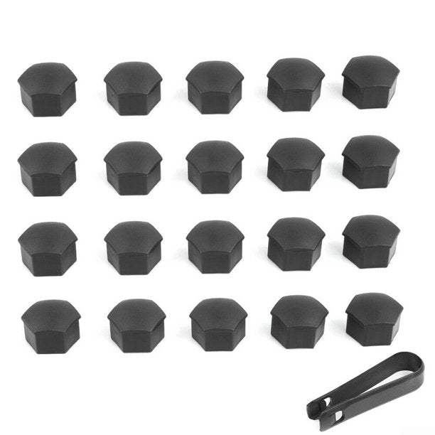 Tesla Model 3, Y, Wheel Lug Nut Cover Cap Set, Matte Black