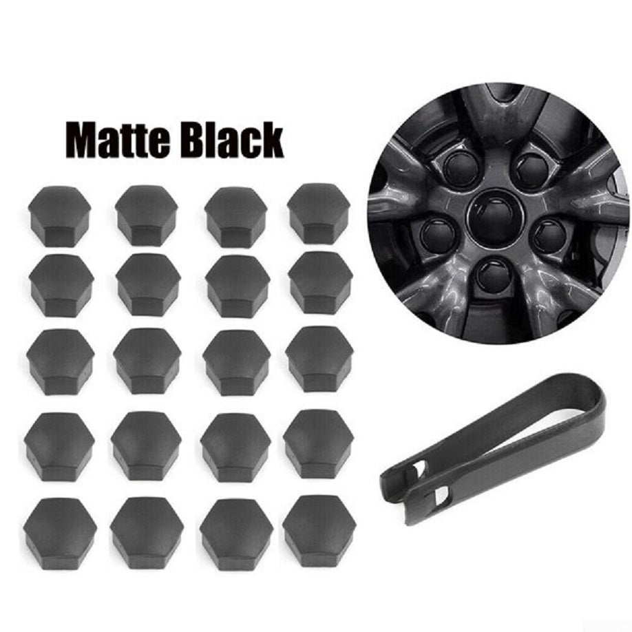Tesla Model 3, Y, Wheel Lug Nut Cover Cap Set, Matte Black