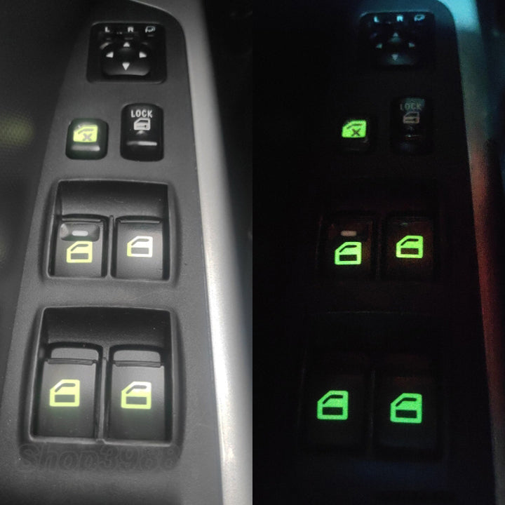 Tesla Window Switch Luminous Fluorescent Sticker Decals