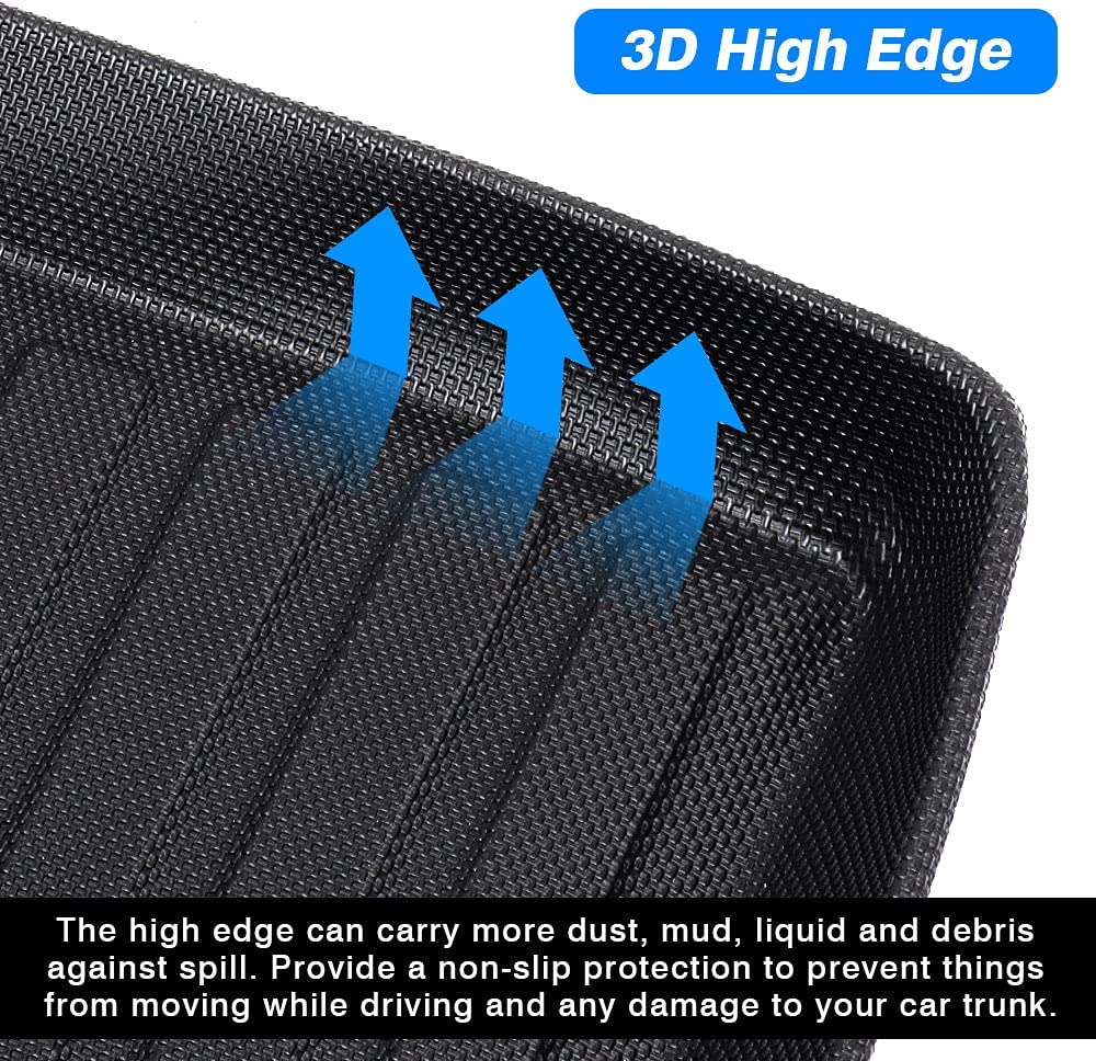 Tesla Model 3 Front & Rear Frunk Trunk Mats All Weather Cargo Liner, 2021-2023