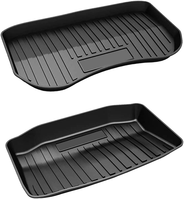 Tesla Model 3 Front & Rear Frunk Trunk Mats All Weather Cargo Liner, 2021-2023